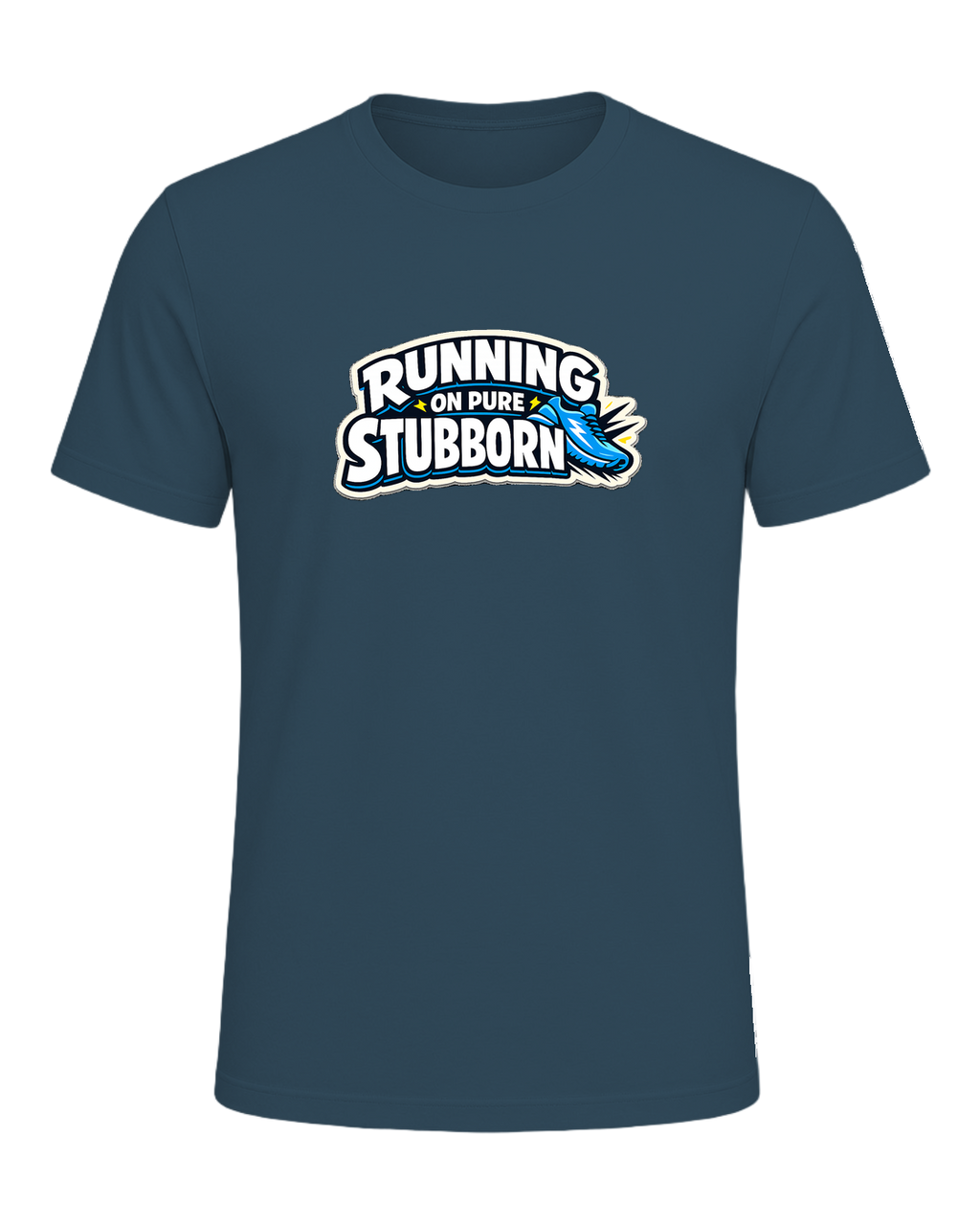 Running On Pure Stubborn Tee — Deep Teal