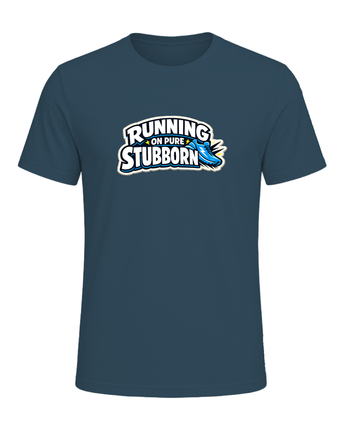 Running On Pure Stubborn Tee — Deep Teal
