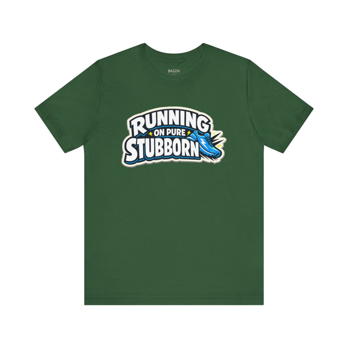 Marathon Runner T-Shirt — Running on Pure Stubborn — running t-shirt design by Reggie