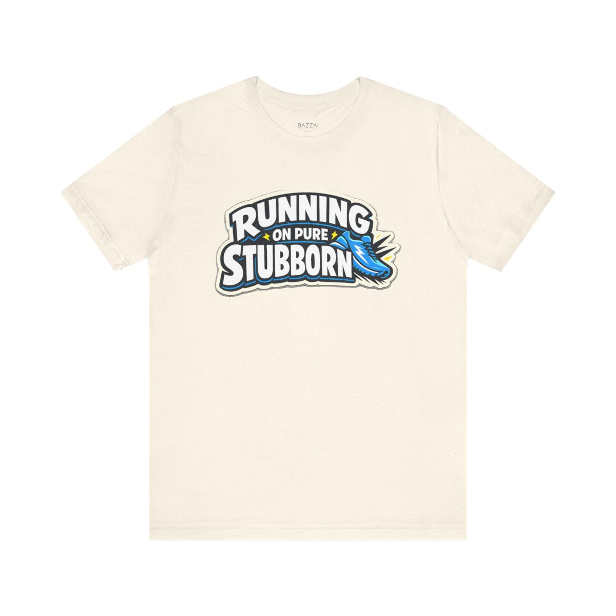 Marathon Runner T-Shirt — Running on Pure Stubborn — running t-shirt design by Reggie