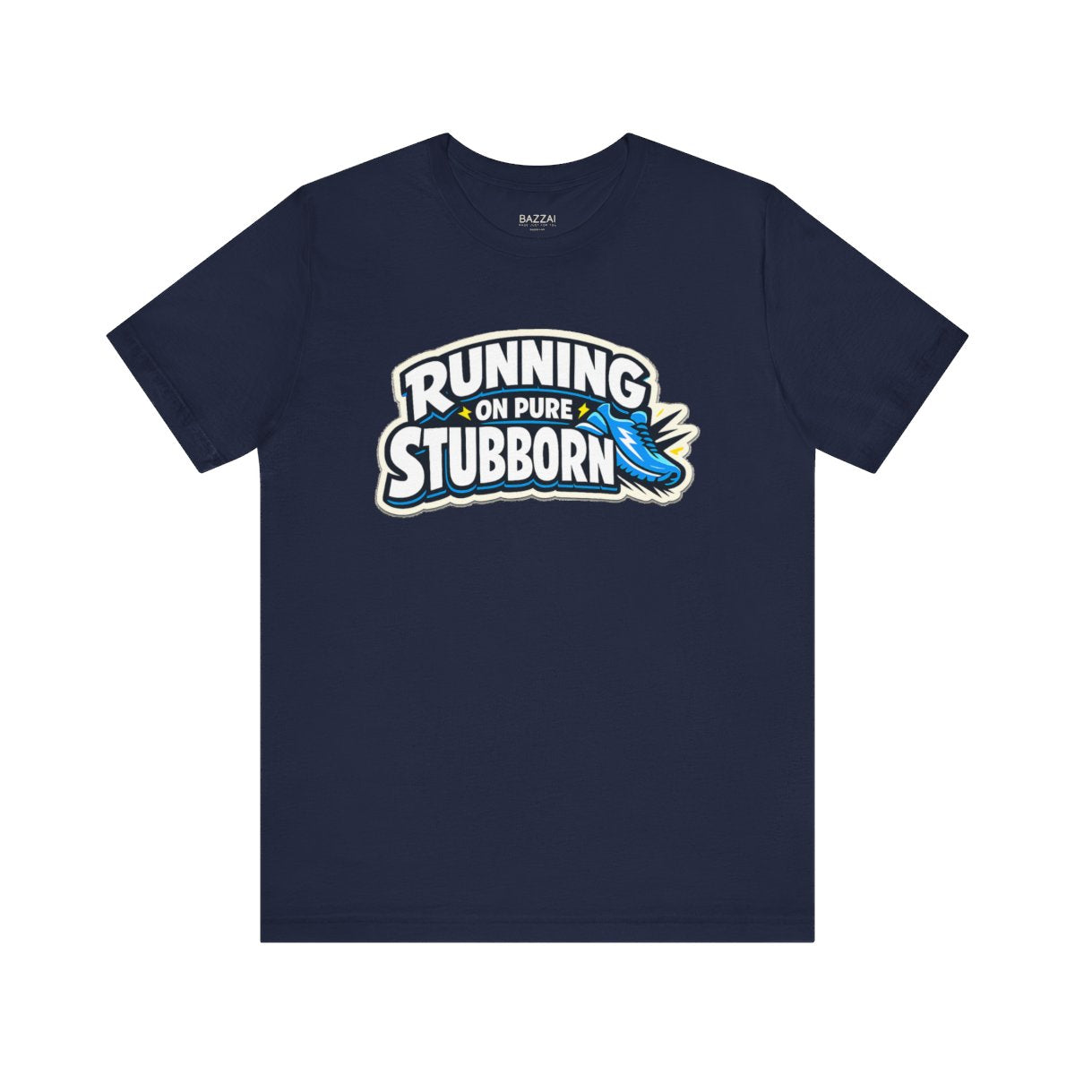 Marathon Runner T-Shirt — Running on Pure Stubborn — running t-shirt design by Reggie