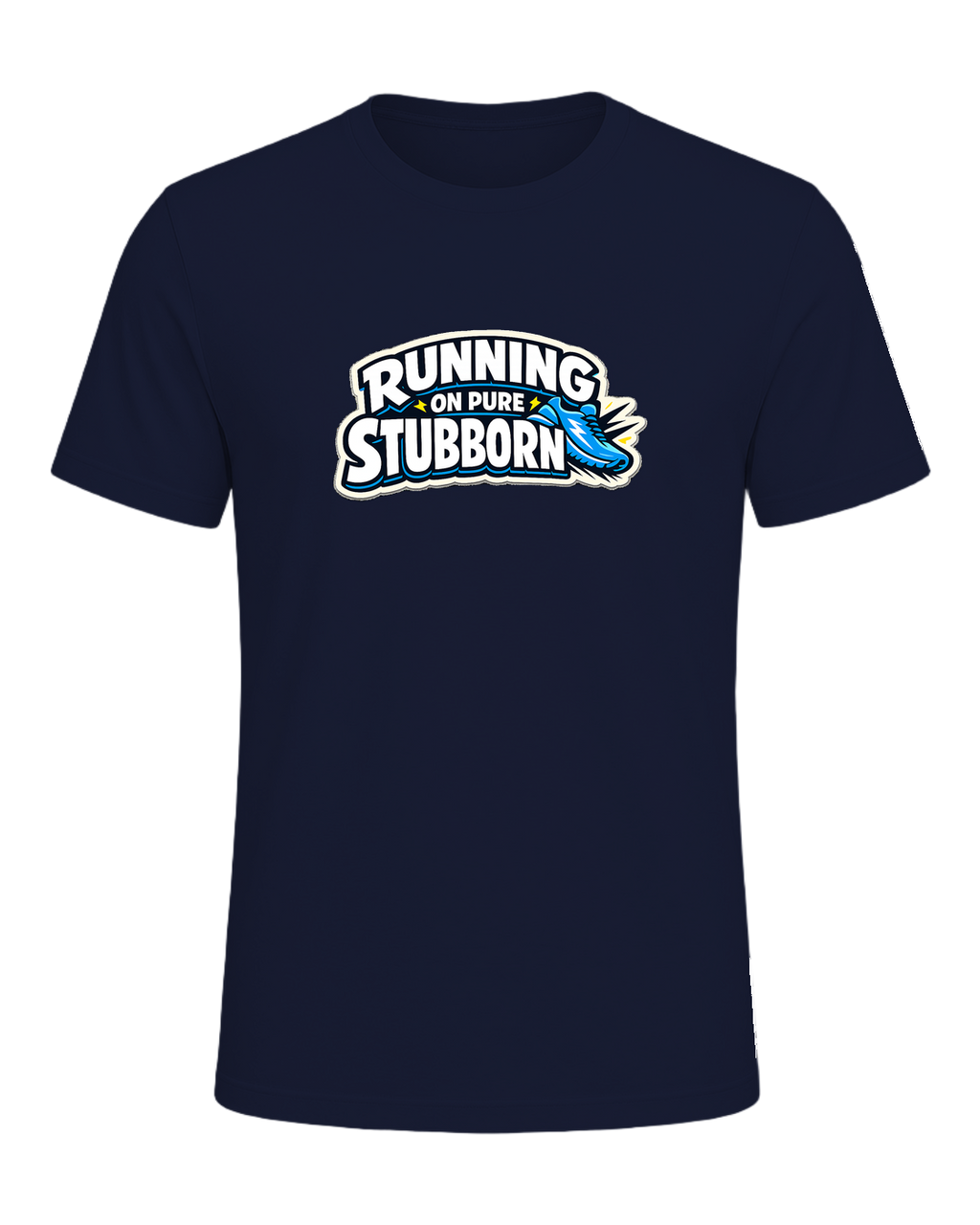 Running On Pure Stubborn Tee — Navy