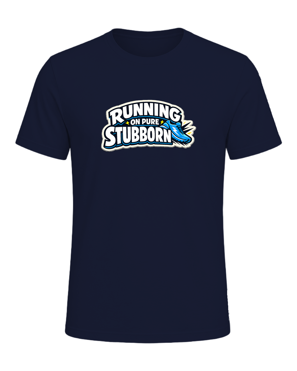 Running On Pure Stubborn Tee — Navy