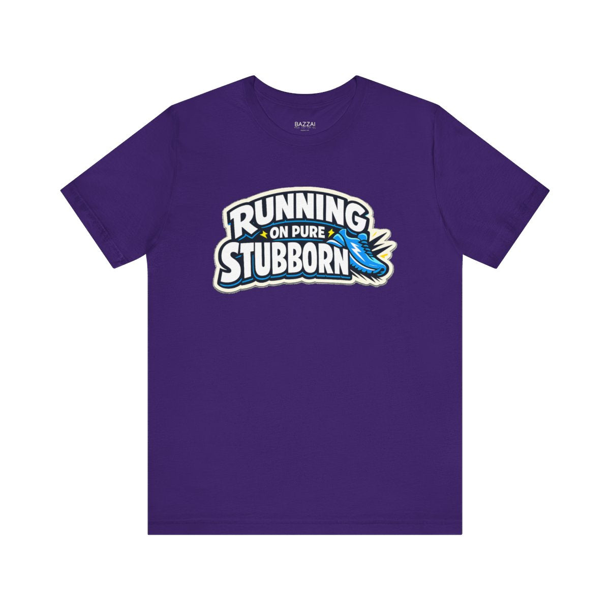 Marathon Runner T-Shirt — Running on Pure Stubborn — running t-shirt design by Reggie