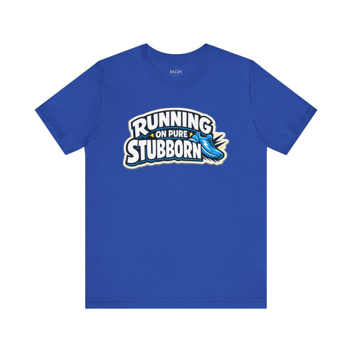 Marathon Runner T-Shirt — Running on Pure Stubborn — running t-shirt design by Reggie