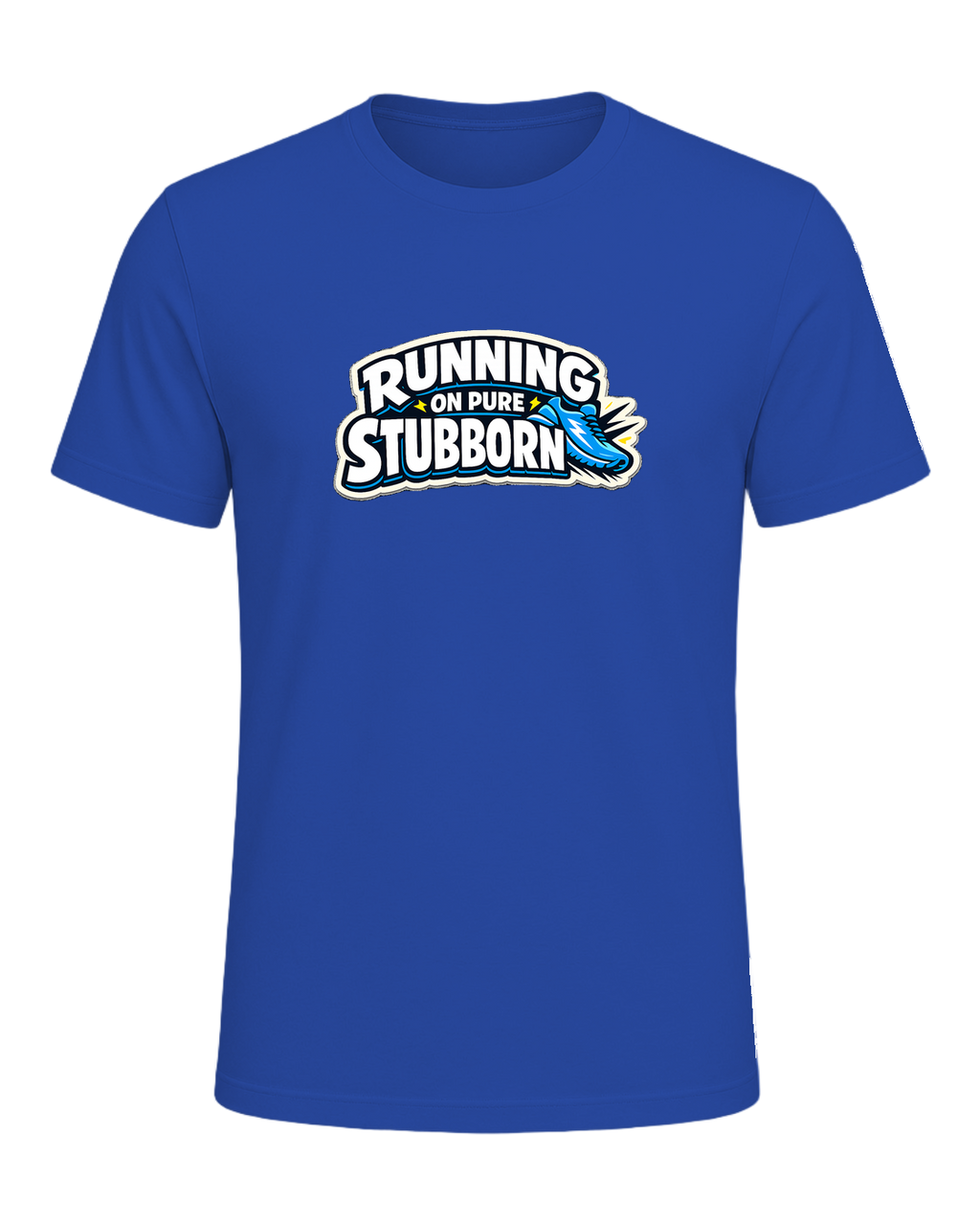 Running On Pure Stubborn Tee — True Royal