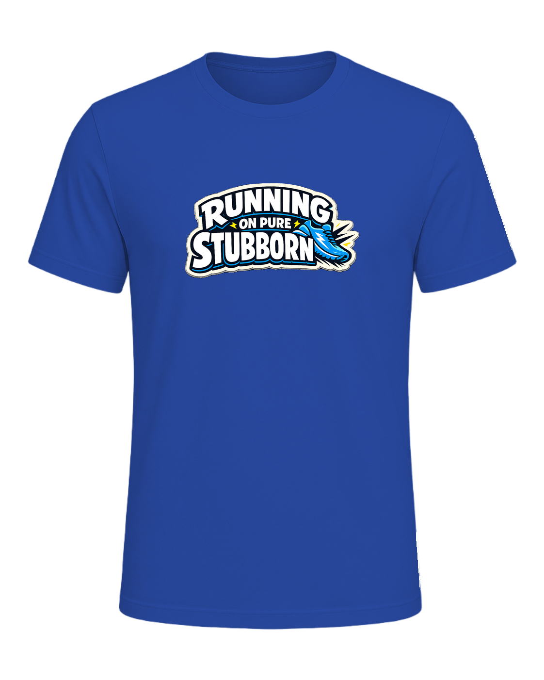 Running On Pure Stubborn Tee — True Royal