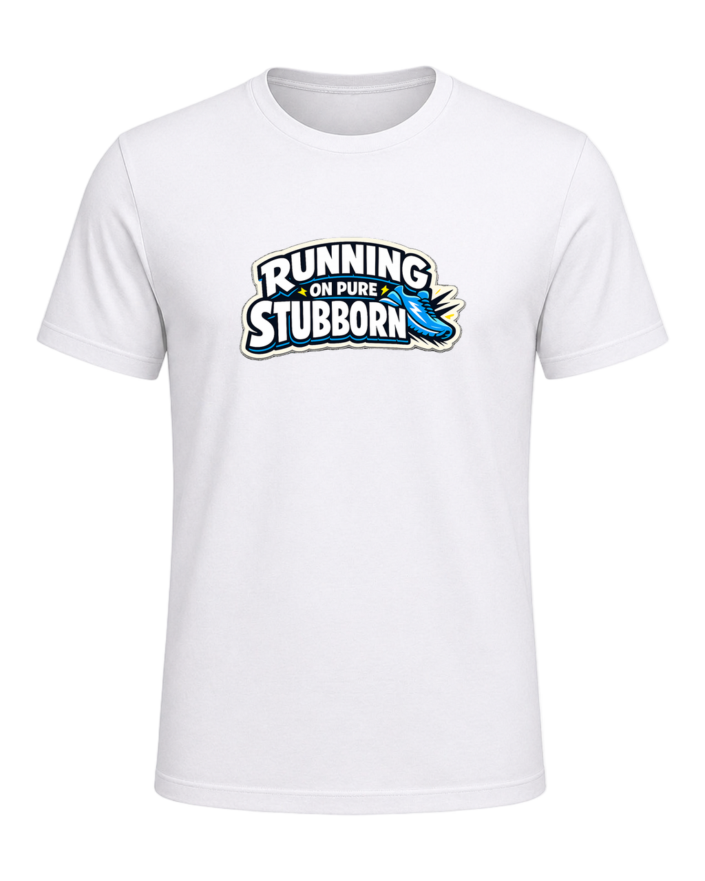 Running On Pure Stubborn Tee — White