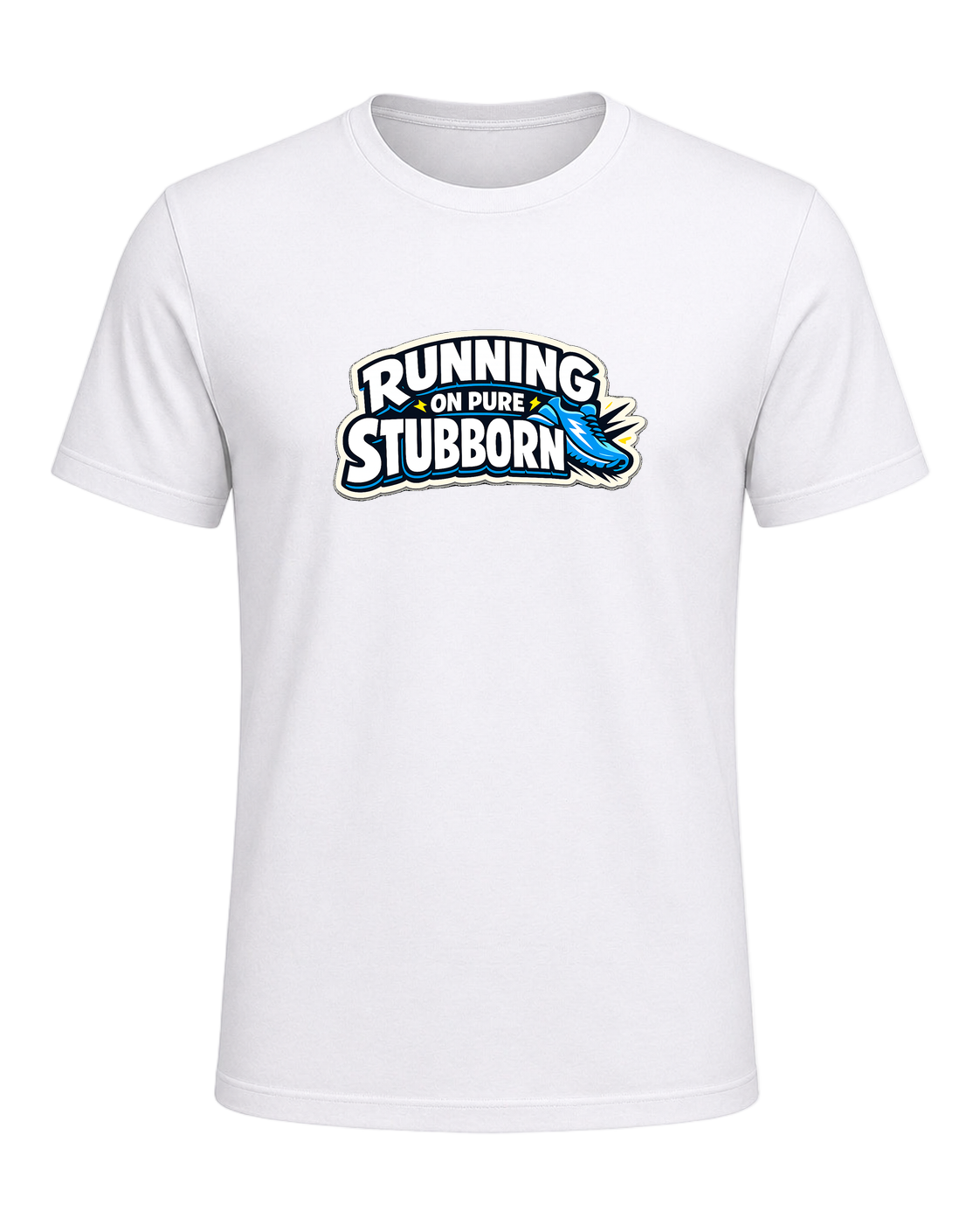 Running On Pure Stubborn Tee — White
