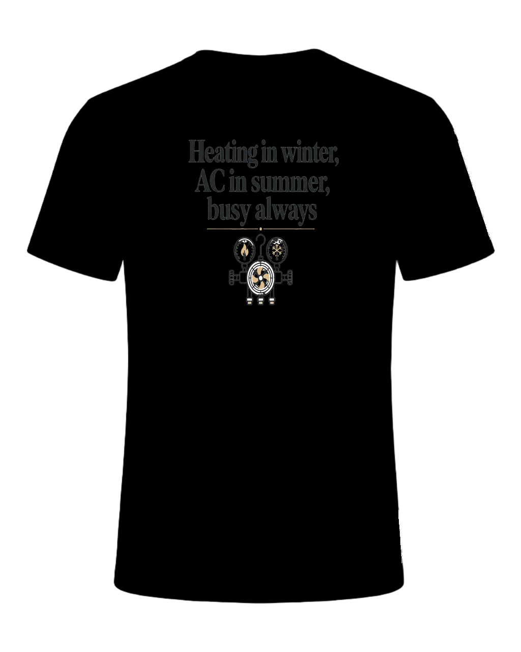 Heating in winter, AC in summer, busy always — Black