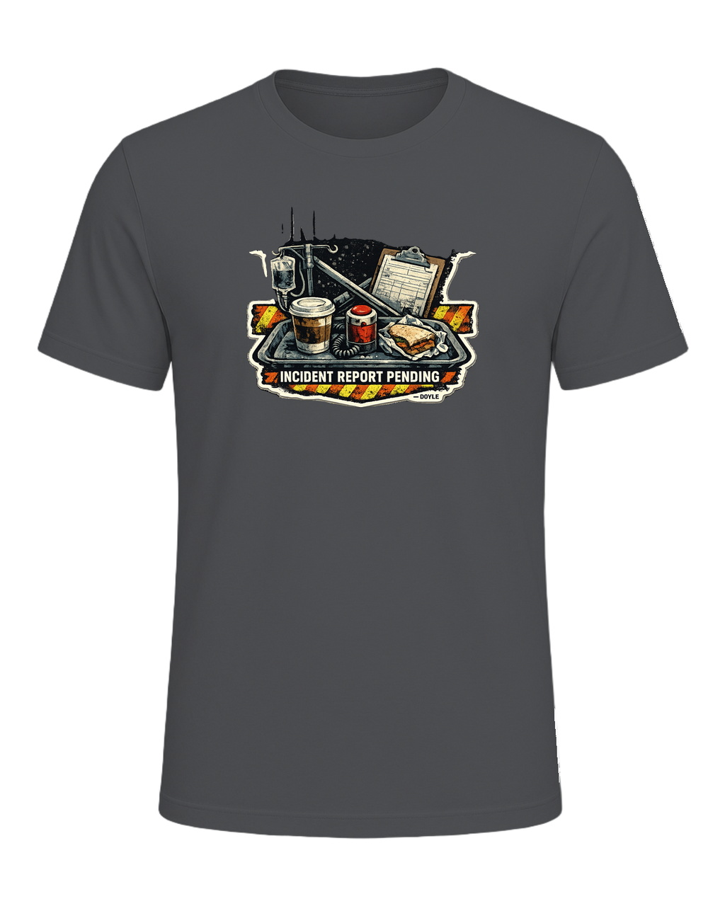 Lunch Break Incident Report Pending Tee — Asphalt