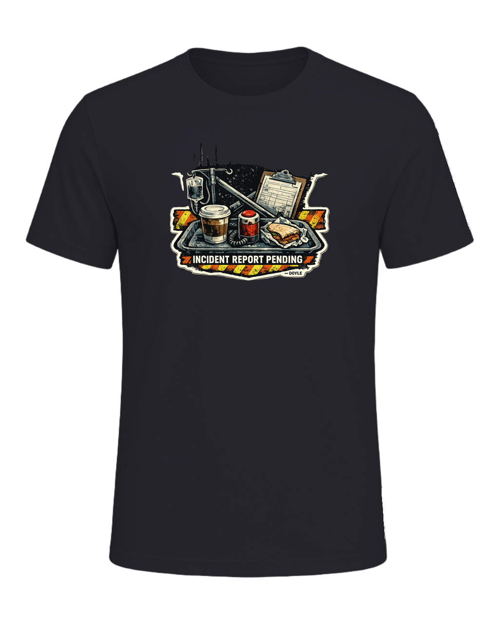 Lunch Break Incident Report Pending Tee — Dark Grey