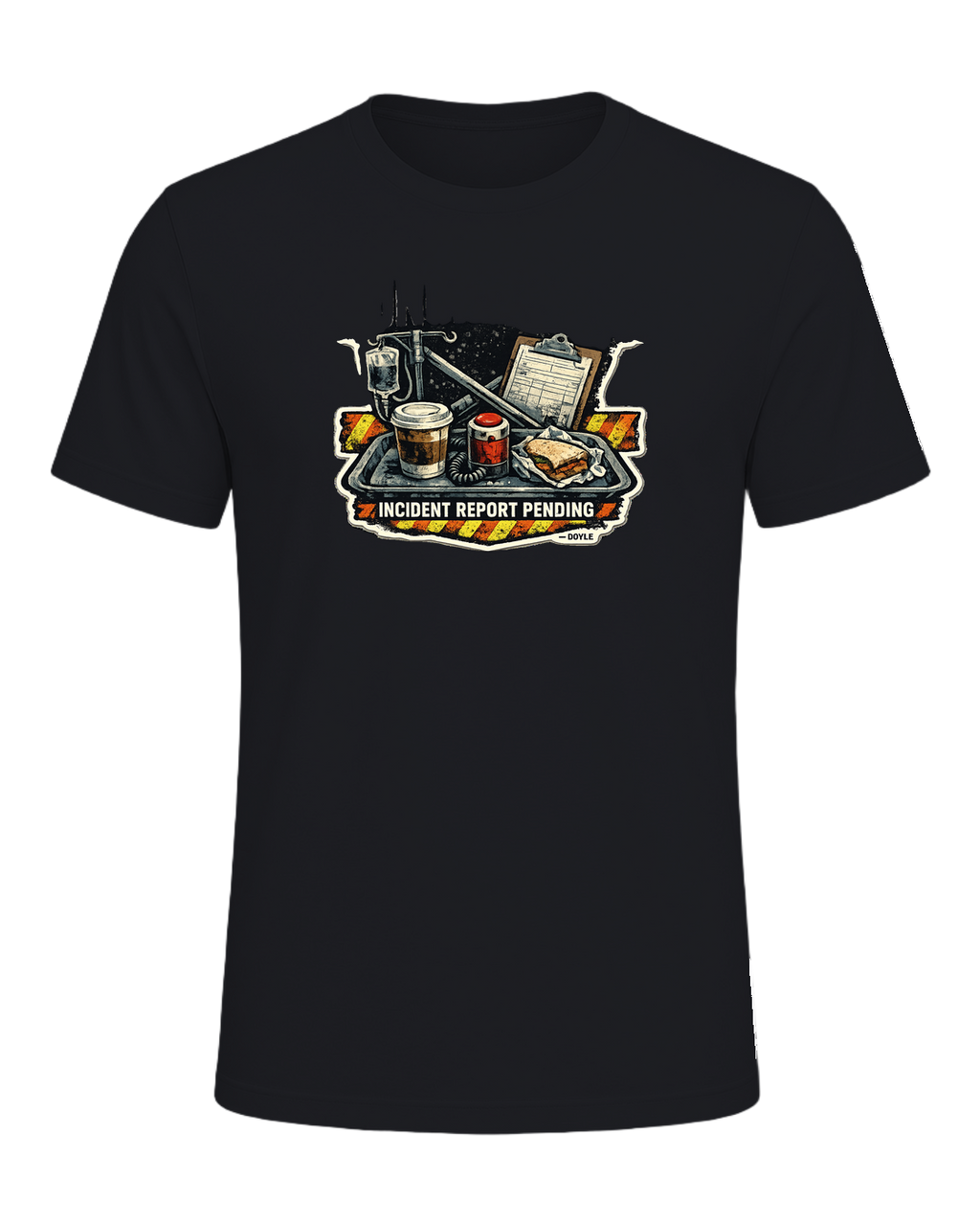 Lunch Break Incident Report Pending Tee — Vintage Black