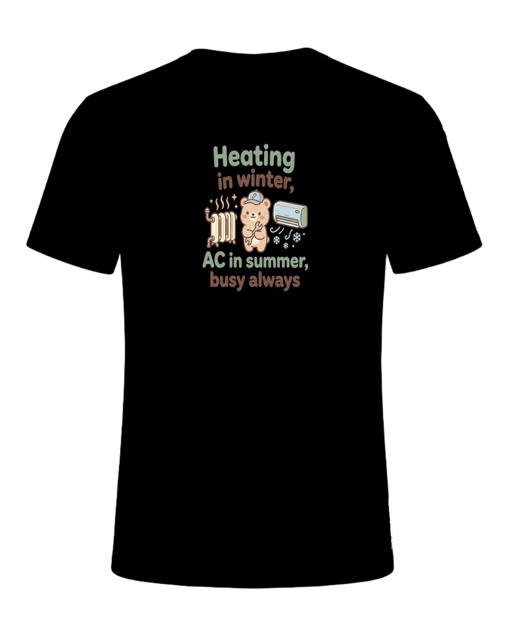 Heating in winter, AC in summer, busy always — Black