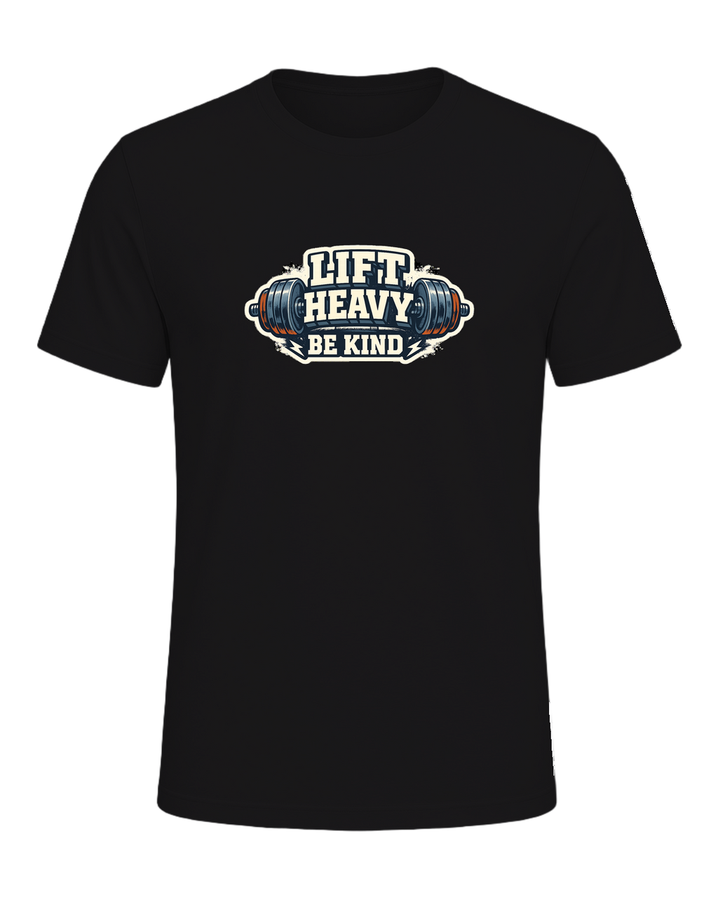 A bold barbell gym tee for lifters who train heavy and keep the room kind. — Dark Grey Heather