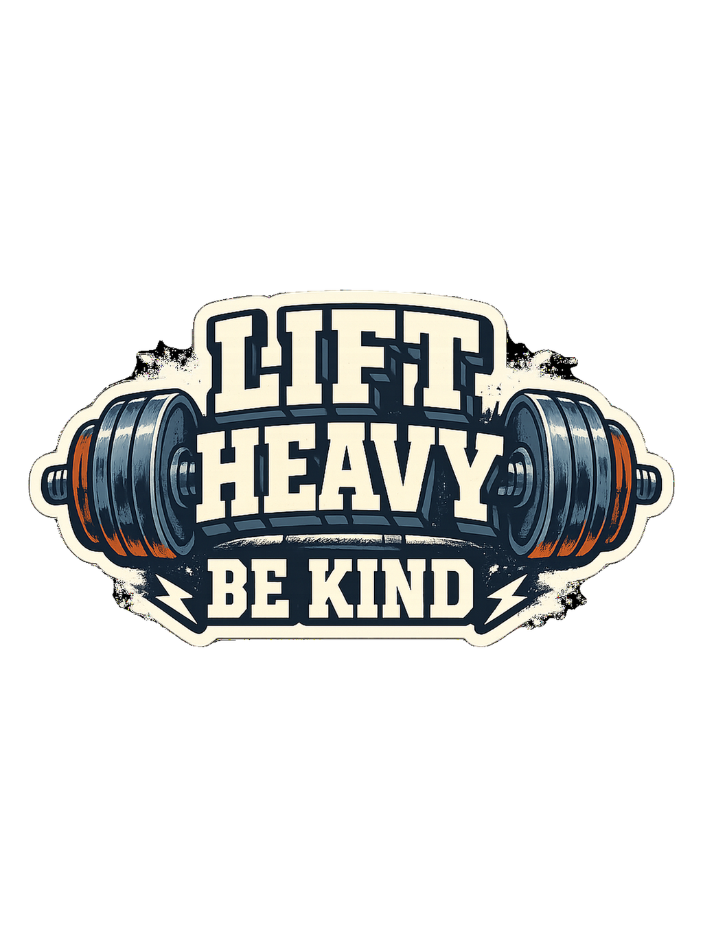 A bold barbell gym tee for lifters who train heavy and keep the room kind.