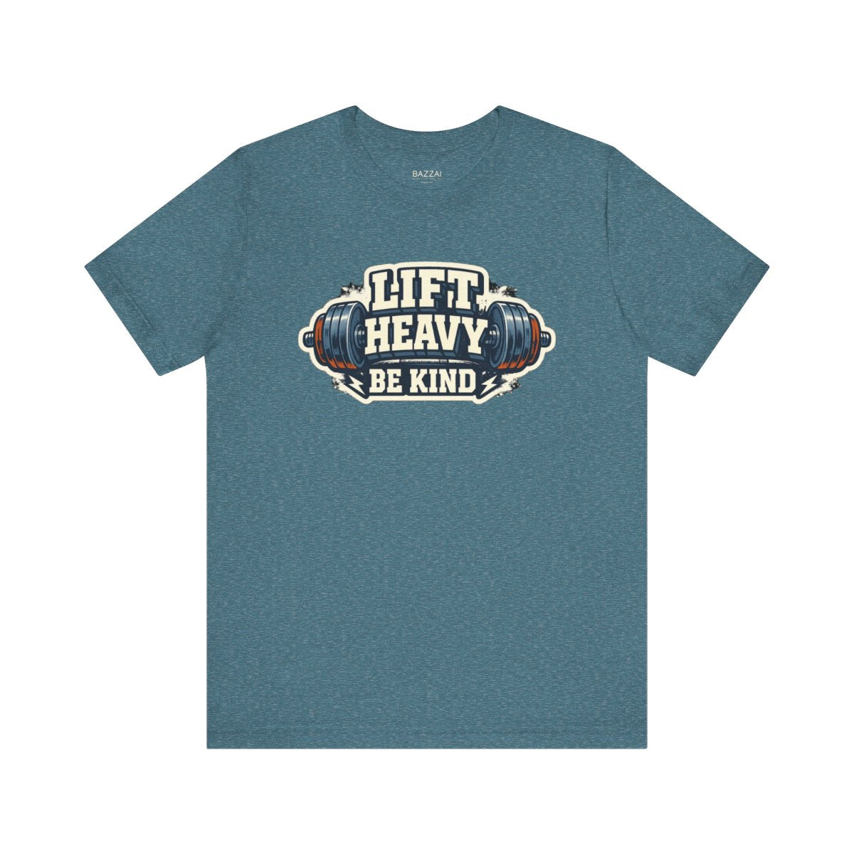 Gym Lover T-Shirt — Train Heavy, Stay Kind — t-shirt design by Reggie