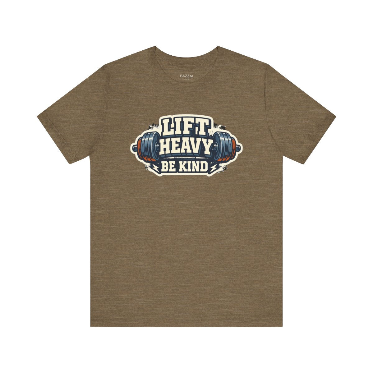 Gym Lover T-Shirt — Train Heavy, Stay Kind — t-shirt design by Reggie
