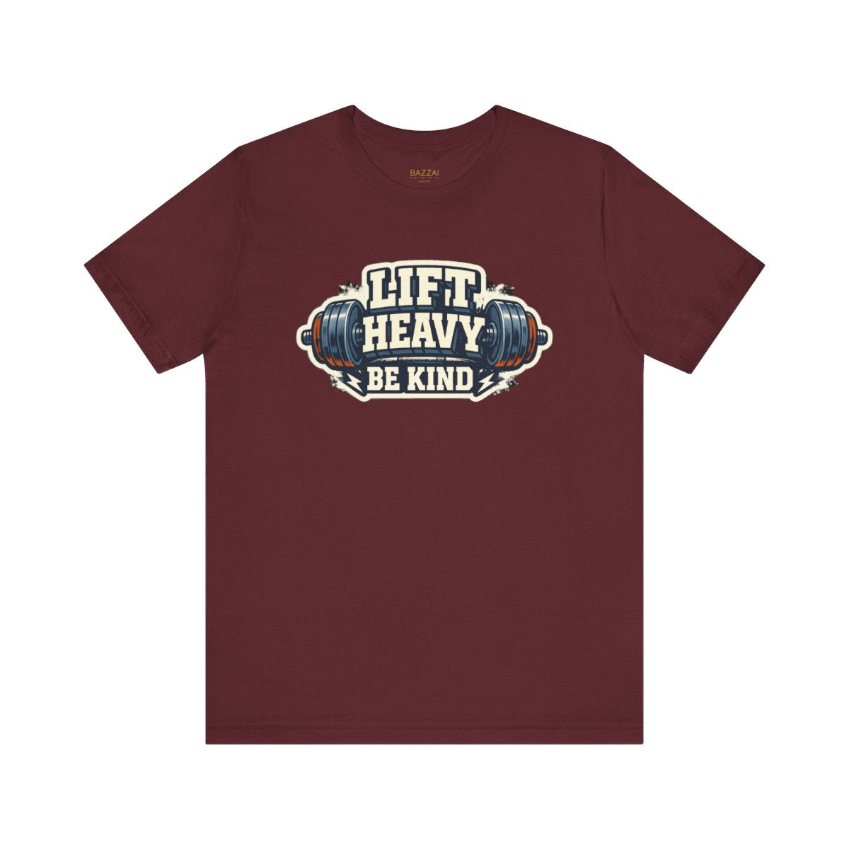 Gym Lover T-Shirt — Train Heavy, Stay Kind — t-shirt design by Reggie
