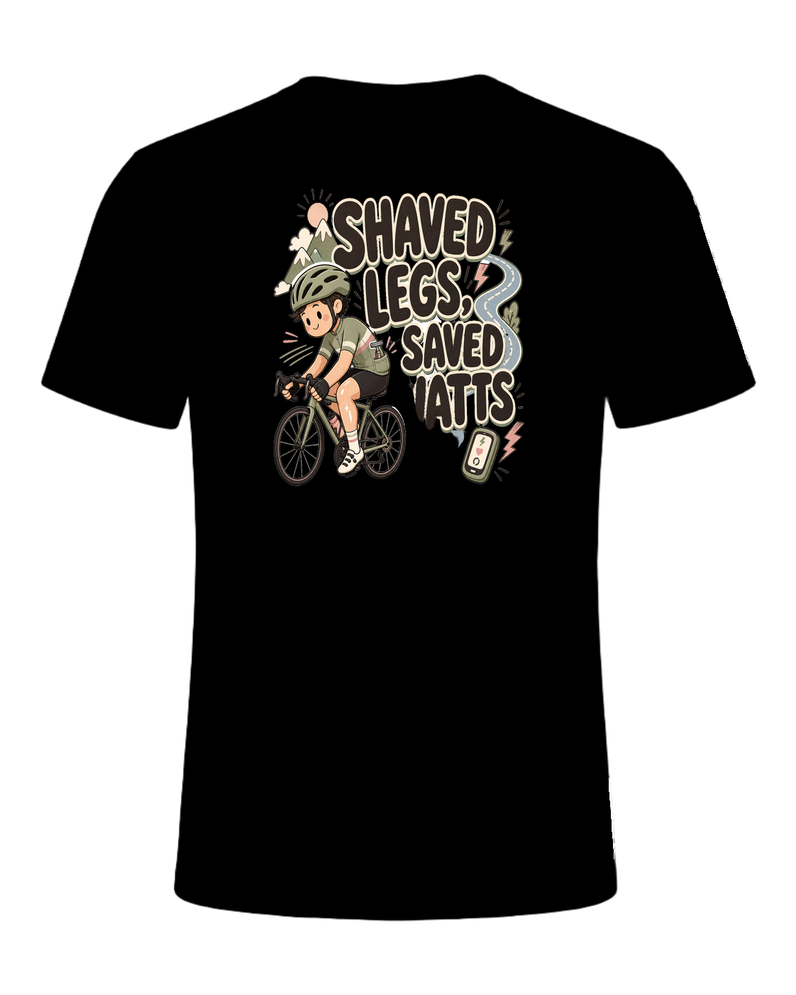 SHAVED LEGS, SAVED WATTS — Black
