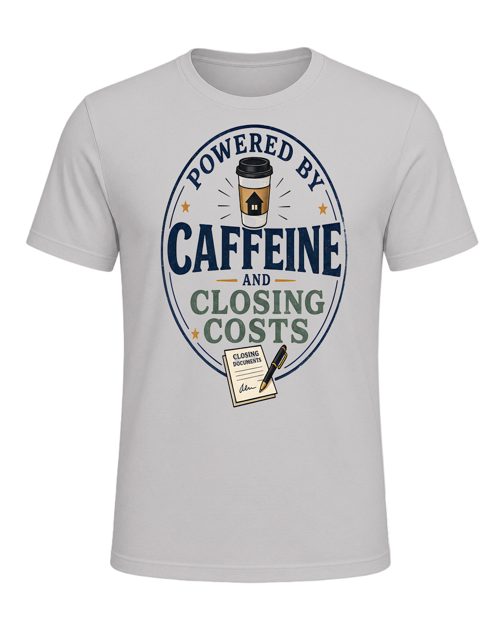 POWERED BY CAFFEINE AND CLOSING COSTS — Silver