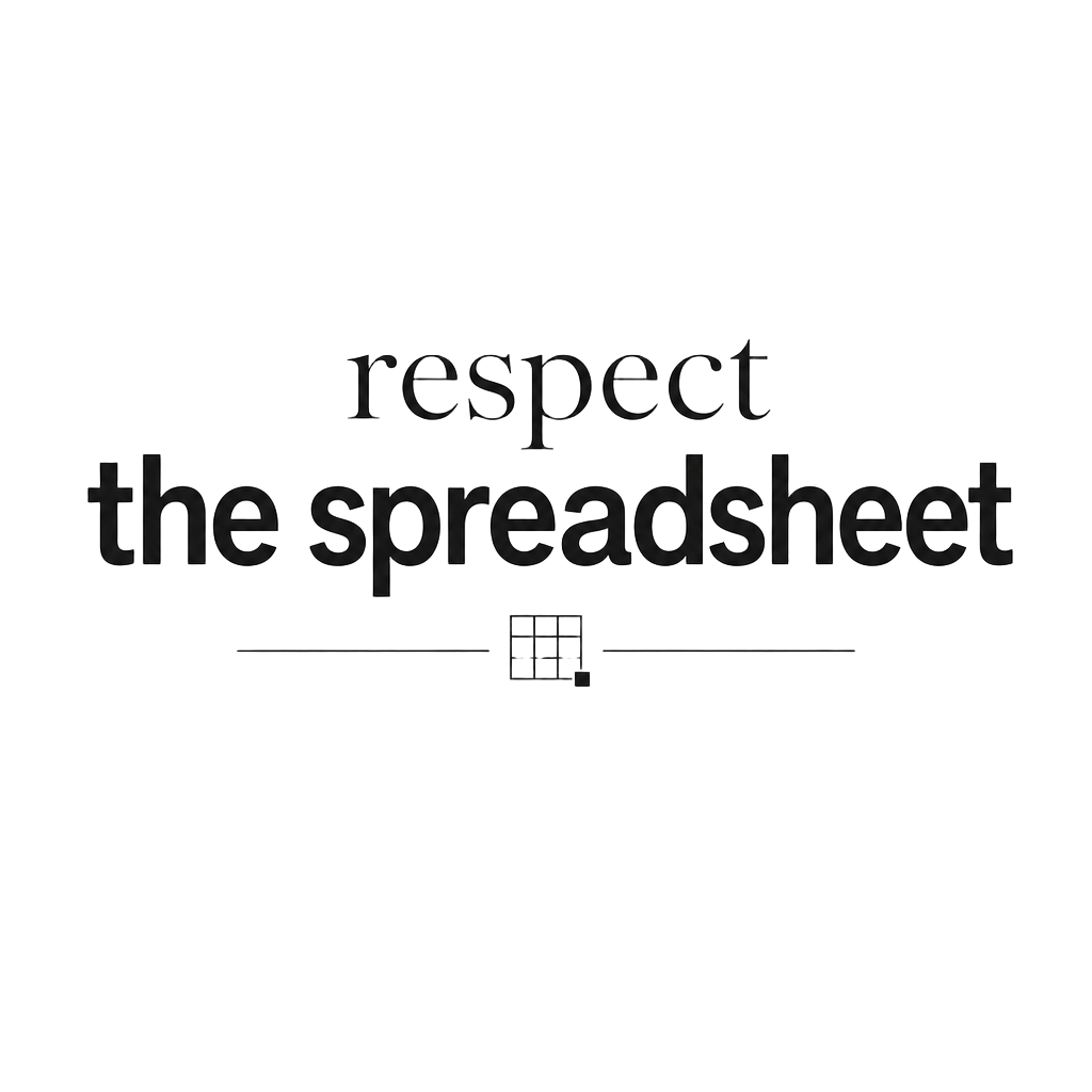 respect the spreadsheet