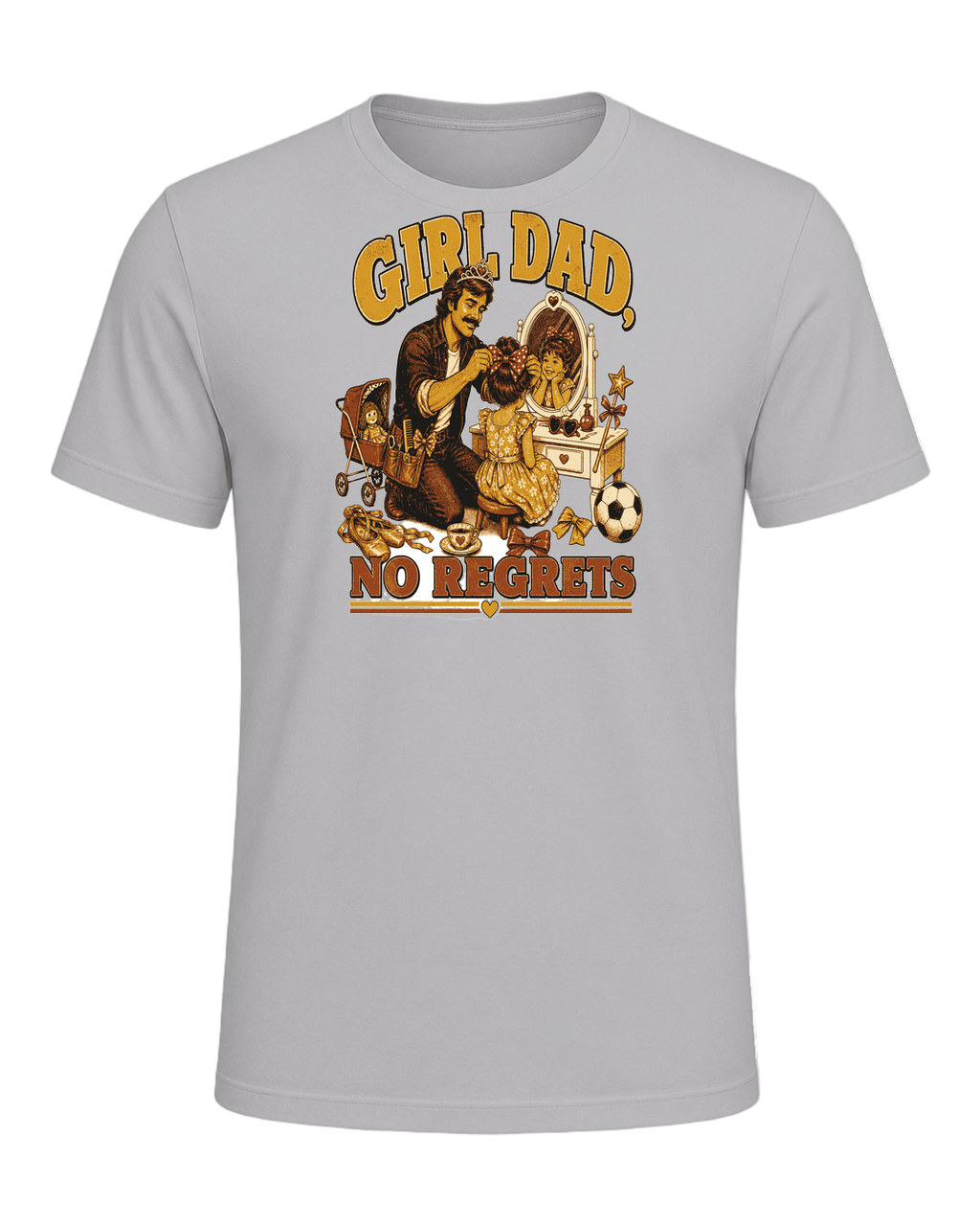 GIRL DAD, NO REGRETS — Athletic Heather
