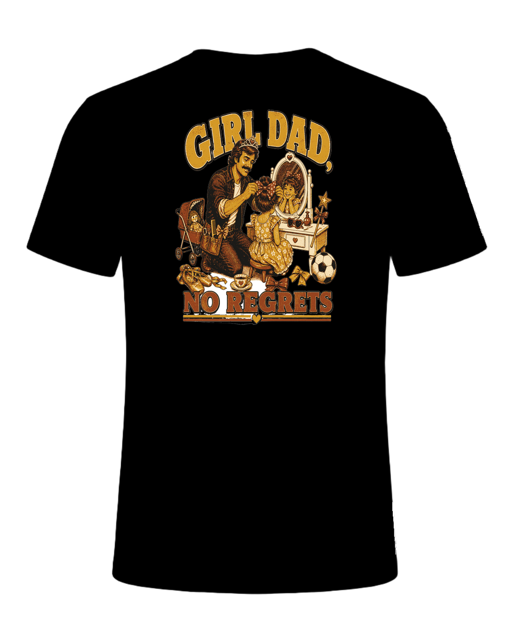 GIRL DAD, NO REGRETS — Black