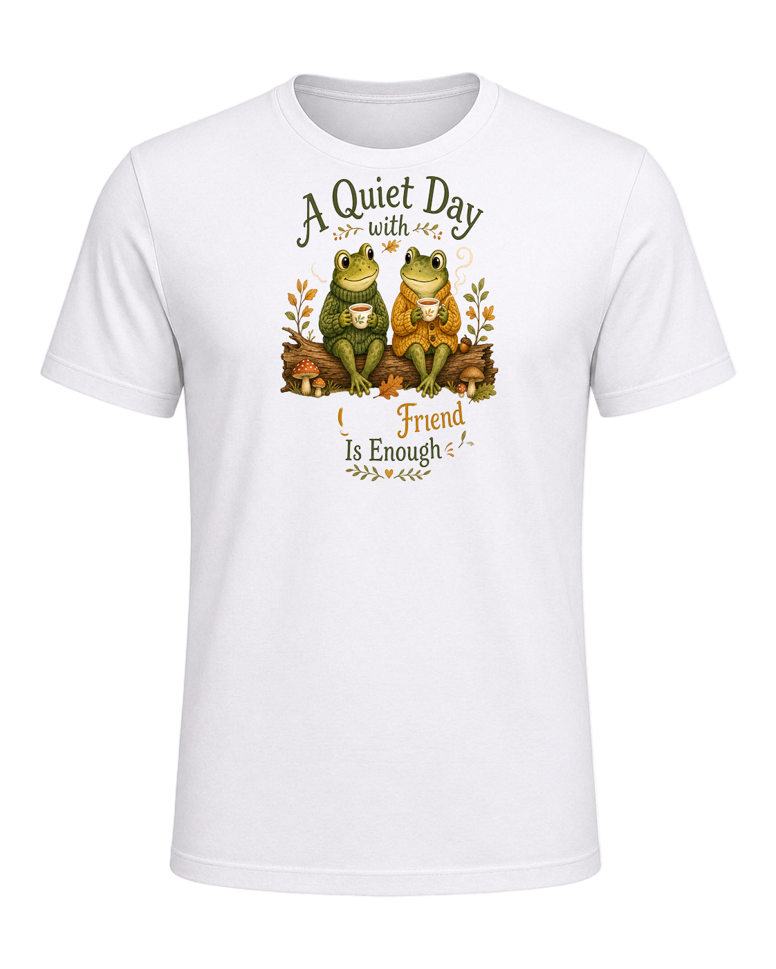 Cozy Frog Friends — White