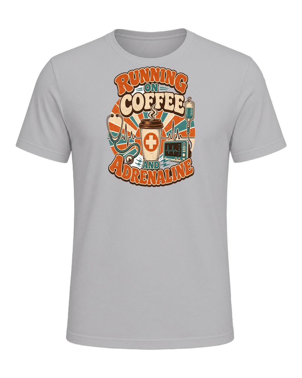 RUNNING ON COFFEE AND ADRENALINE — Athletic Heather