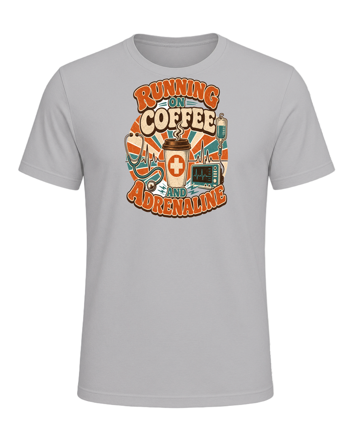 RUNNING ON COFFEE AND ADRENALINE — Athletic Heather