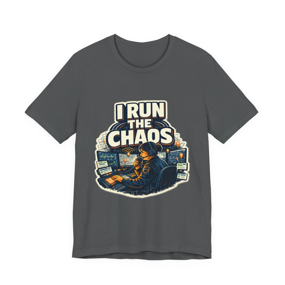 A bold dispatcher shirt for the calm voice running the chaos from the console. — Asphalt