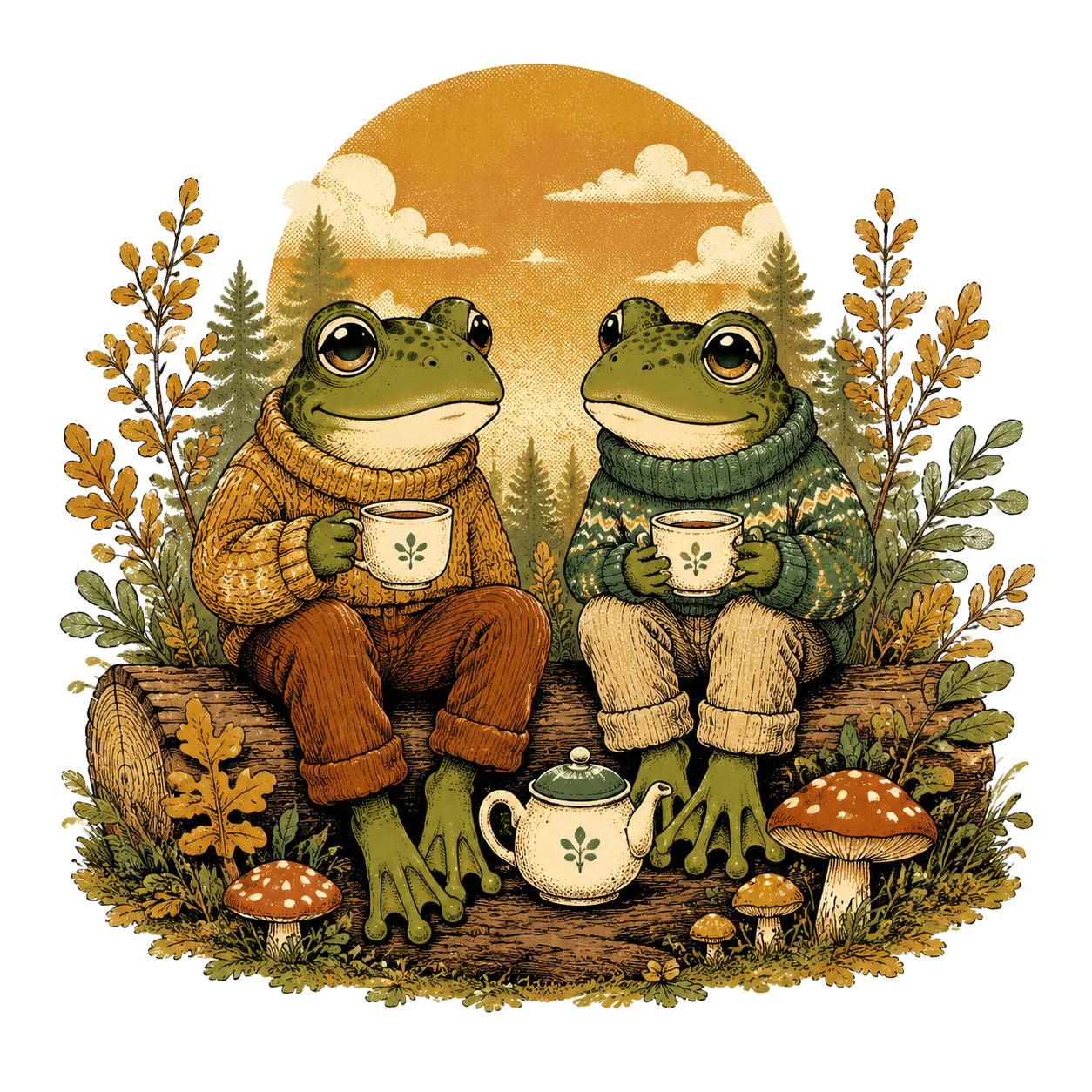 Cozy Frog Friends