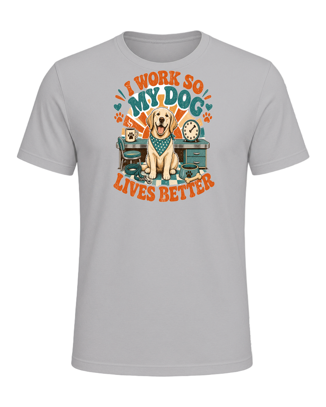I WORK SO MY DOG LIVES BETTER — Athletic Heather