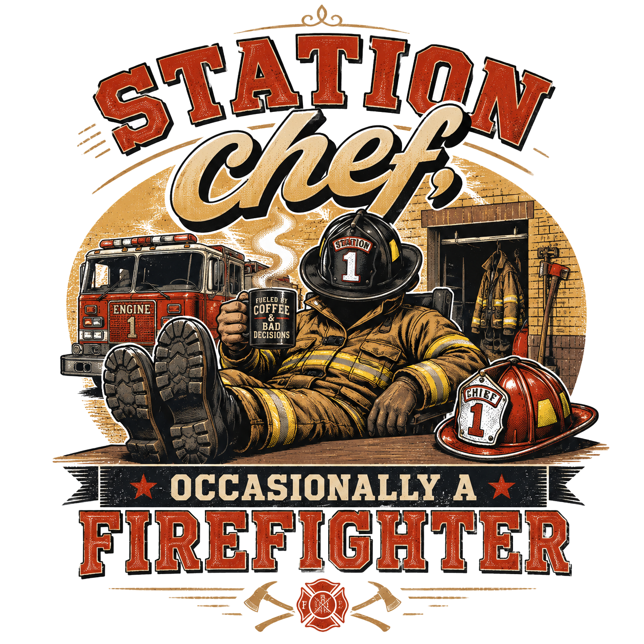 Station chef, occasionally a firefighter