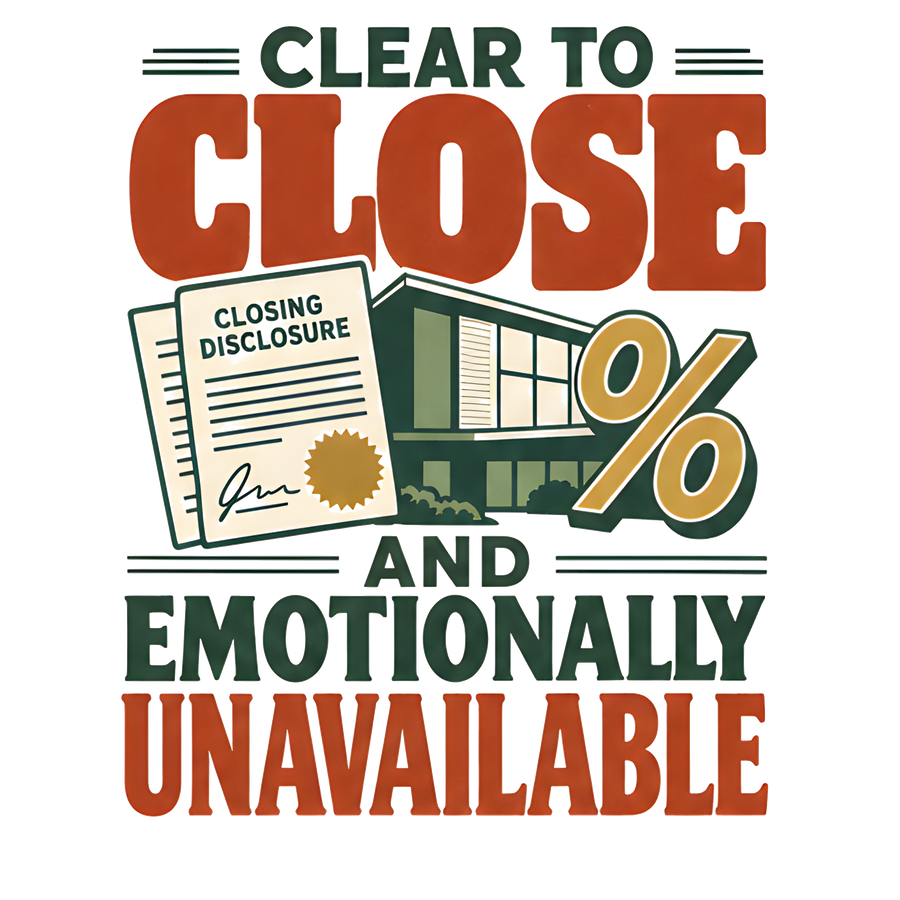CLEAR TO CLOSE AND EMOTIONALLY UNAVAILABLE (Key Tee)