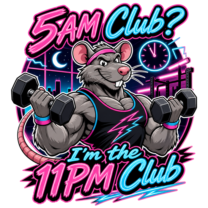 5AM Club? I'm the 11PM Club (Late Night Lifter)