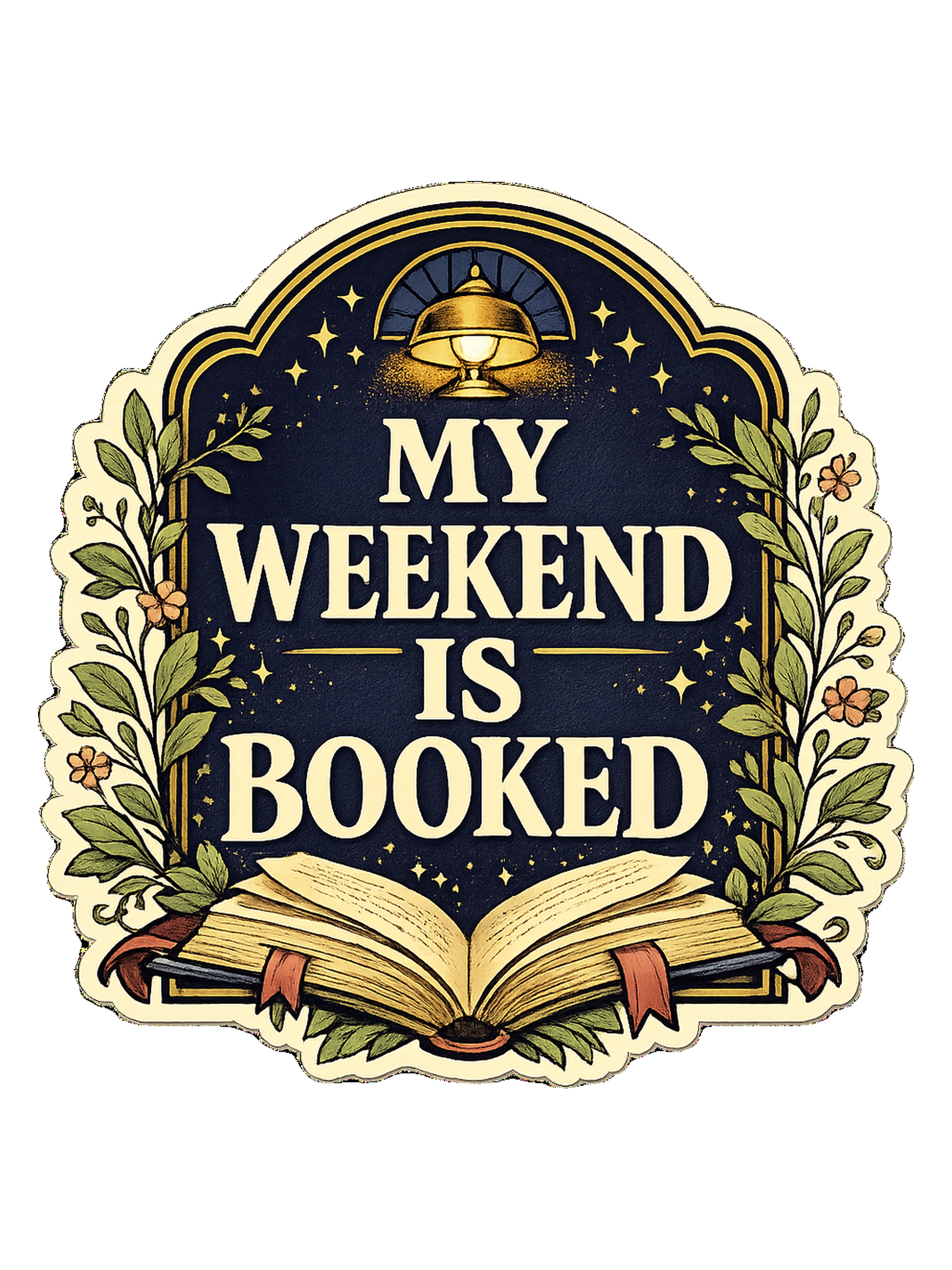 A cozy vintage library tee for readers whose weekend plans are already booked.