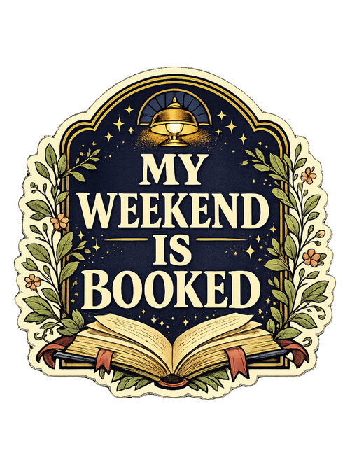 A cozy vintage library tee for readers whose weekend plans are already booked.