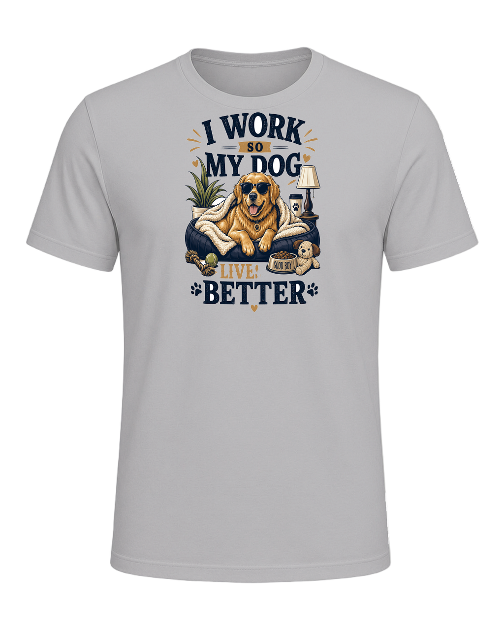 I WORK SO MY DOG LIVES BETTER — Athletic Heather