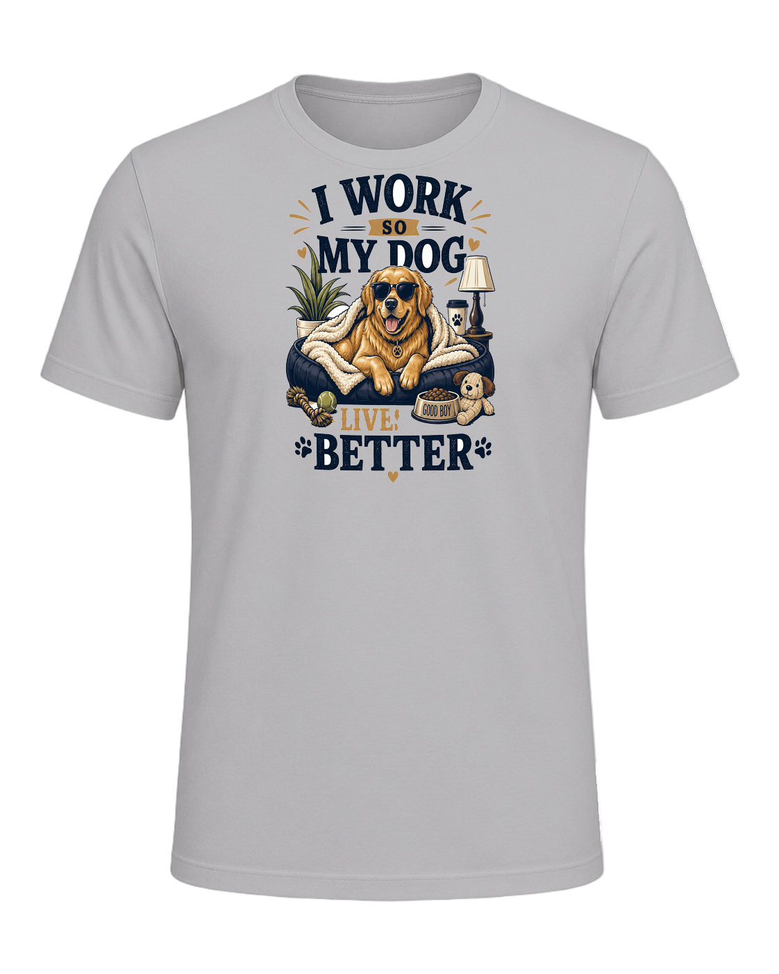 I WORK SO MY DOG LIVES BETTER — Athletic Heather
