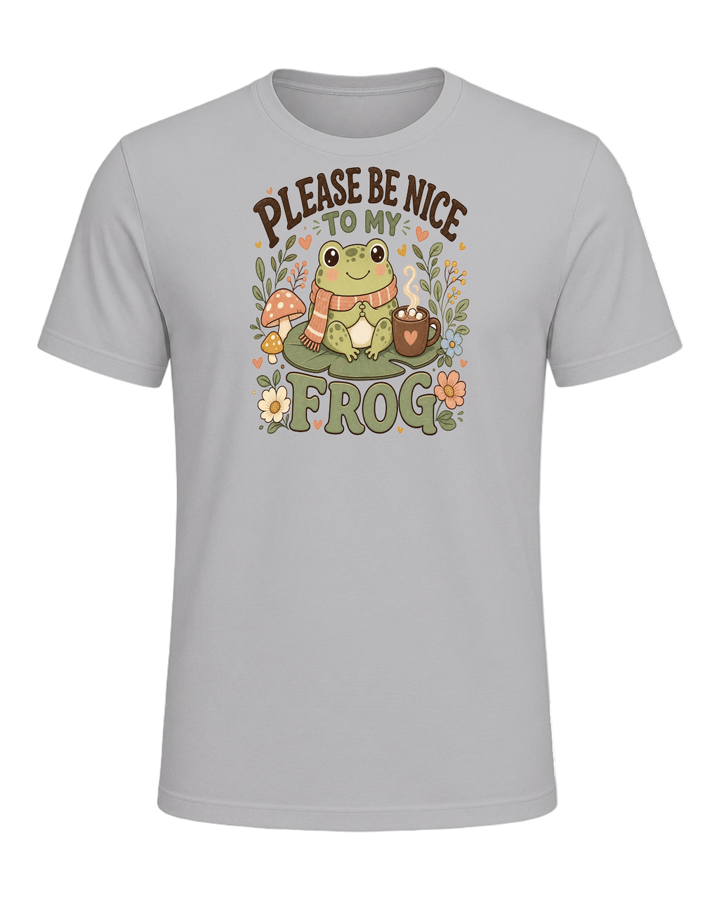 PLEASE BE NICE TO MY FROG — Athletic Heather