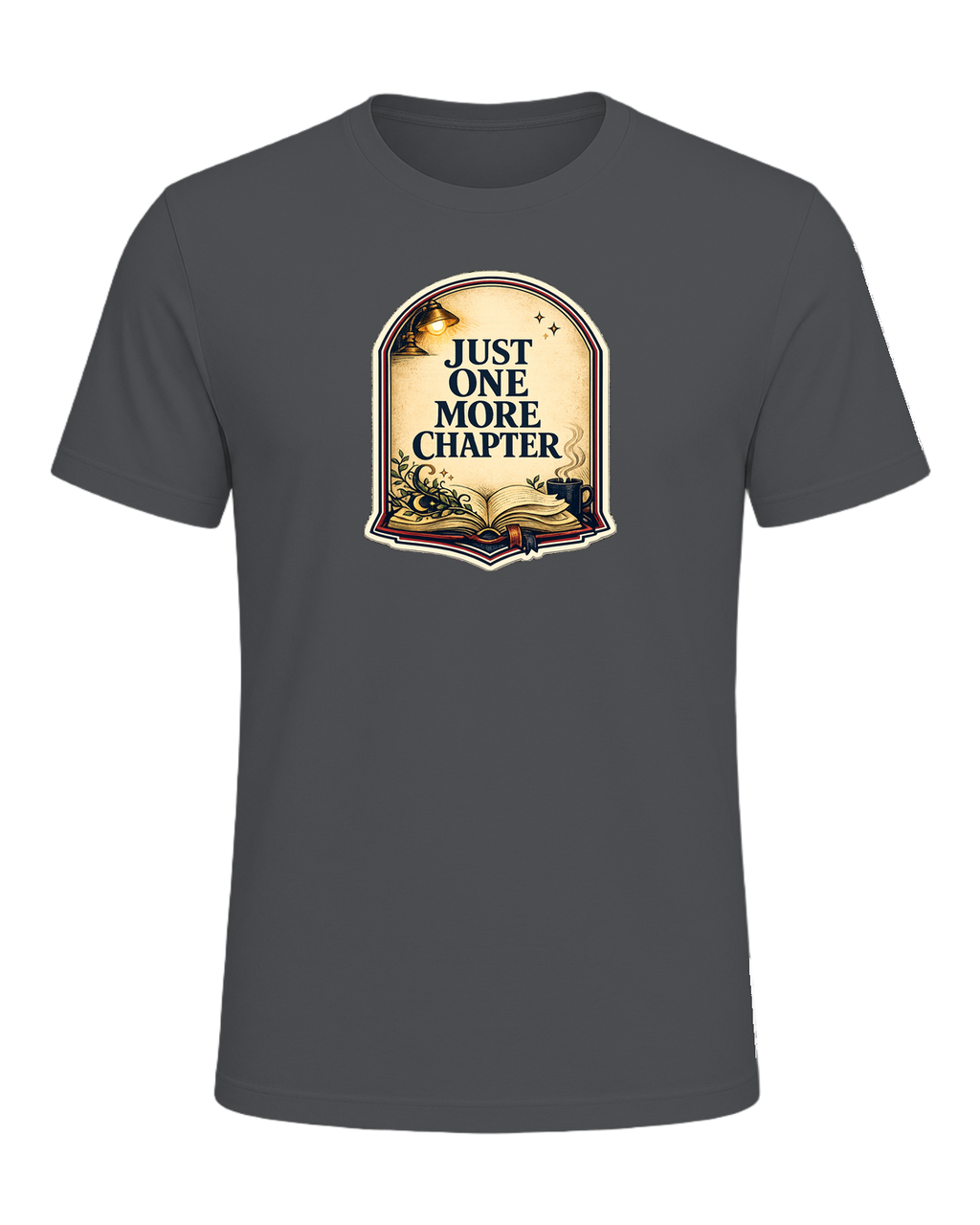 Just One More Chapter Tee — Asphalt