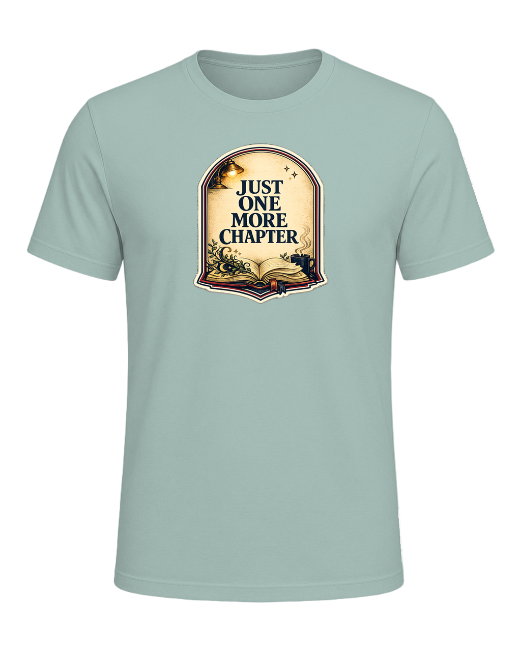 Just One More Chapter Tee — Dusty Blue