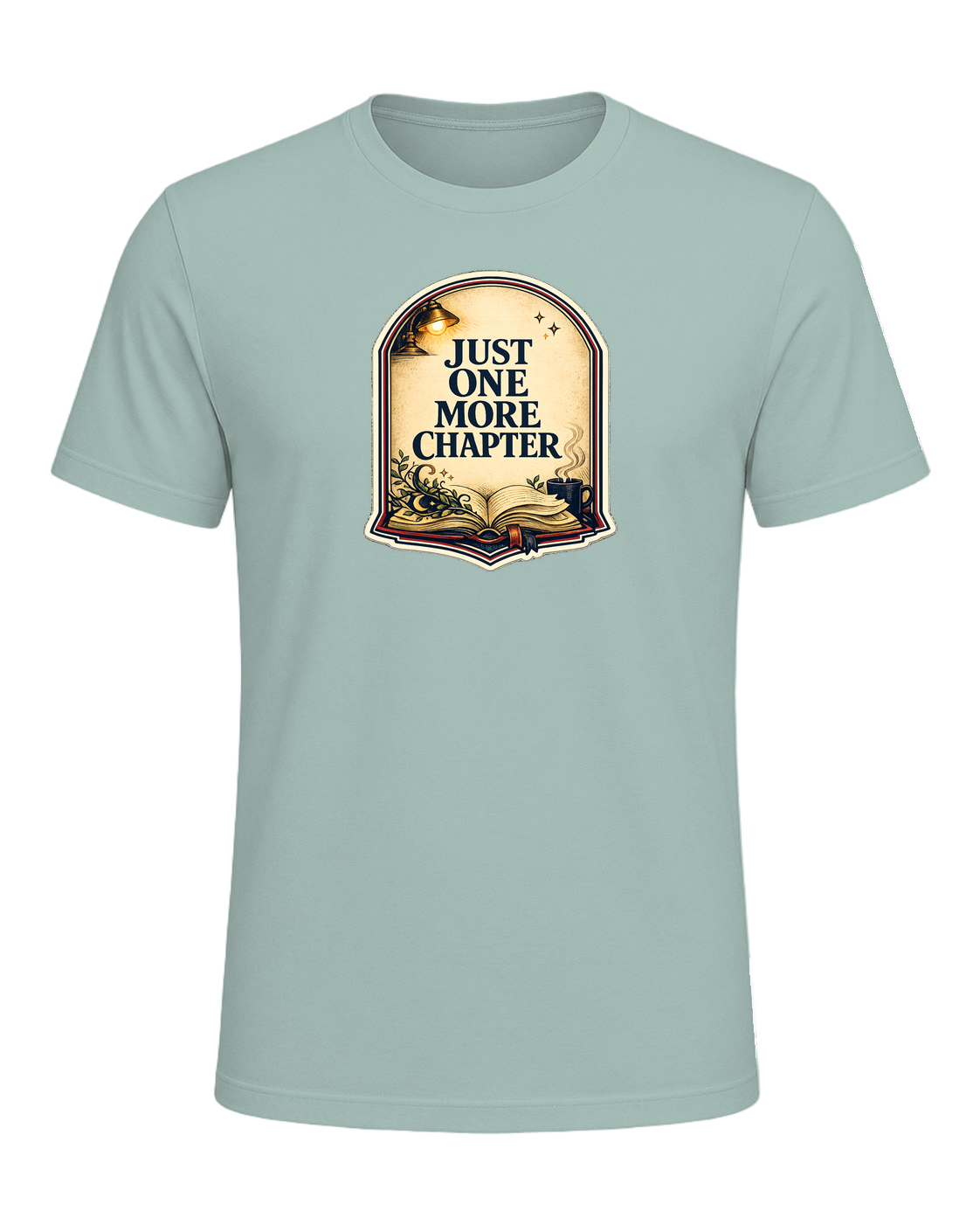 Just One More Chapter Tee — Dusty Blue
