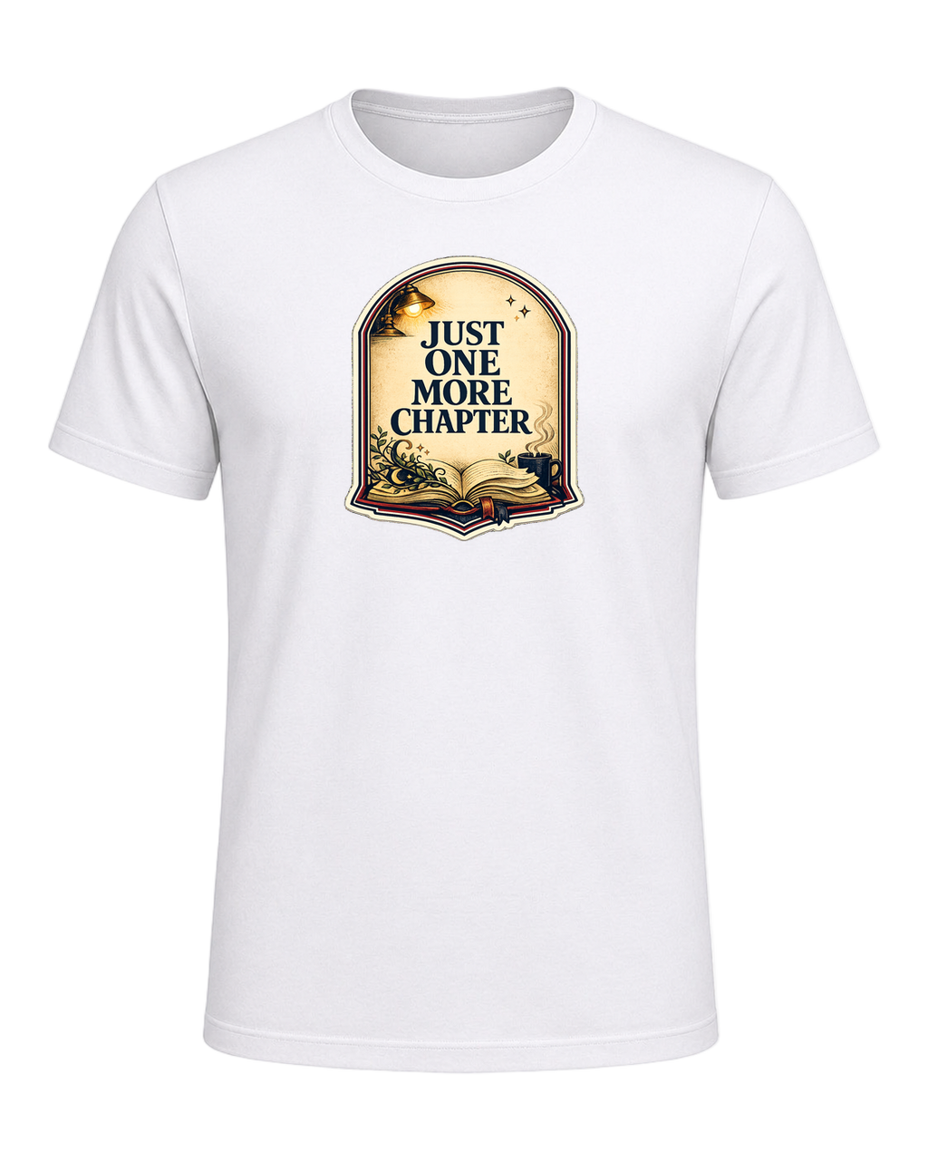 Just One More Chapter Tee — White
