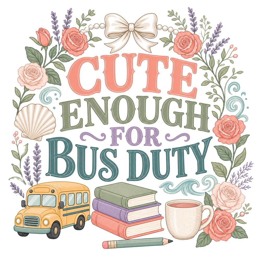 CUTE ENOUGH FOR BUS DUTY — Soft Pastel Style Tee