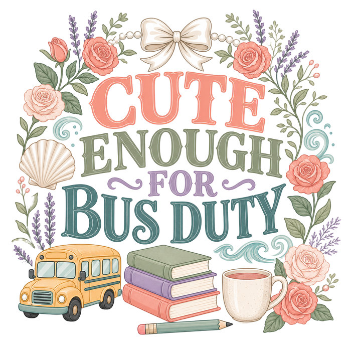 CUTE ENOUGH FOR BUS DUTY — Soft Pastel Style Tee