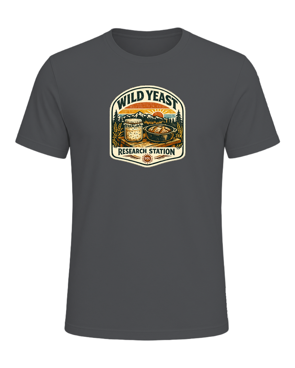 Wild Yeast Research Station Tee — Asphalt