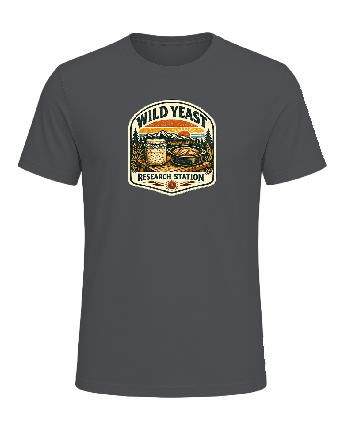 Wild Yeast Research Station Tee — Asphalt